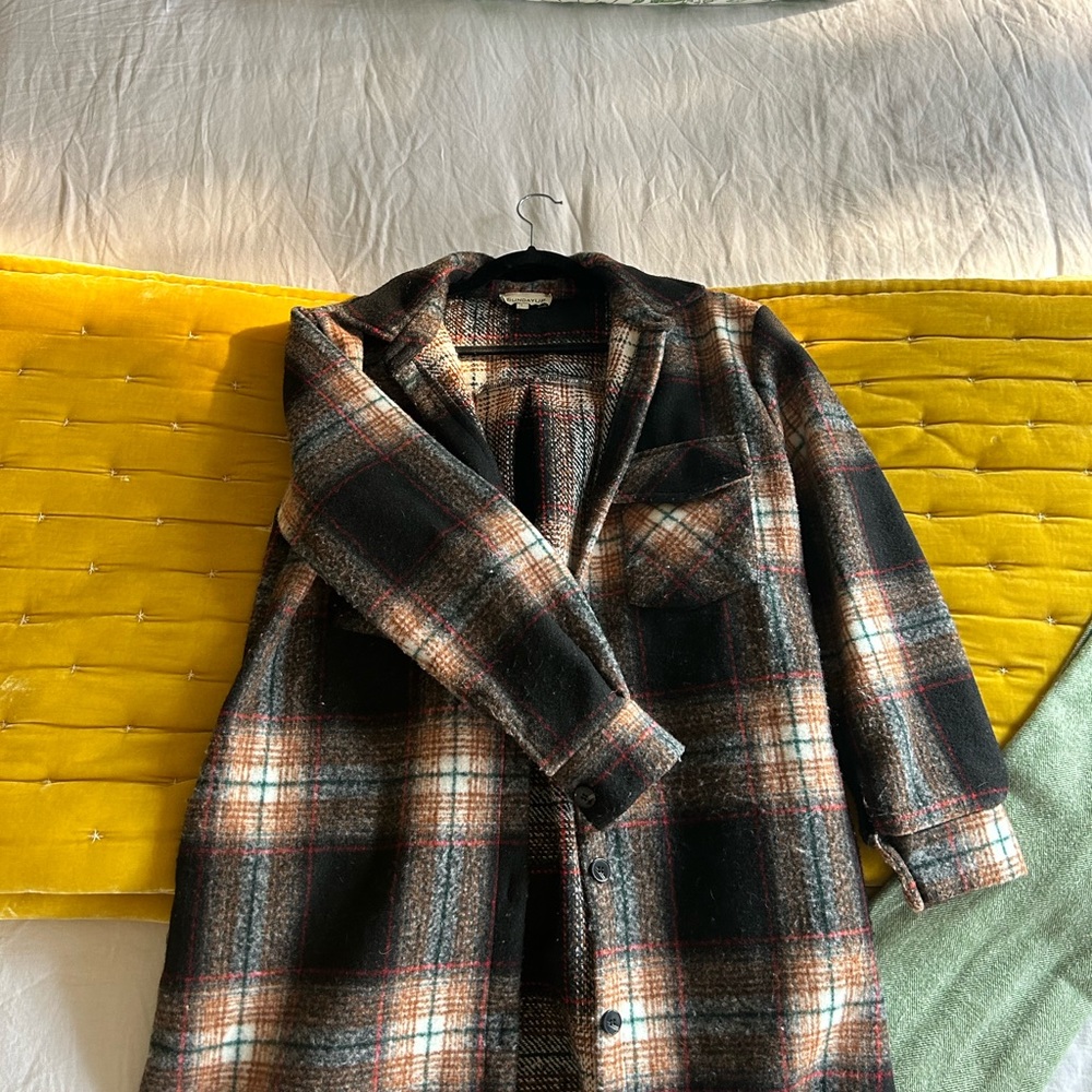 SundayUp Plaid Long Shacket